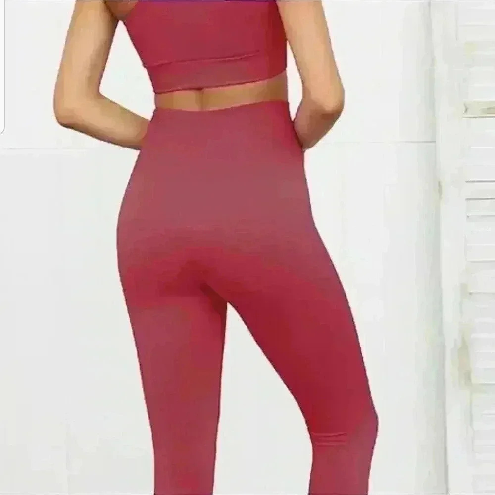 2-PIECE DUSTY ROSE LEGGINGS SET - Picture 4 of 13